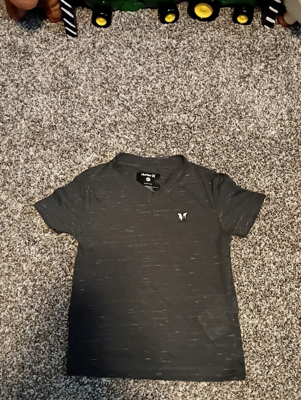 Hurley Boys Gray Heathered V-Neck Tee